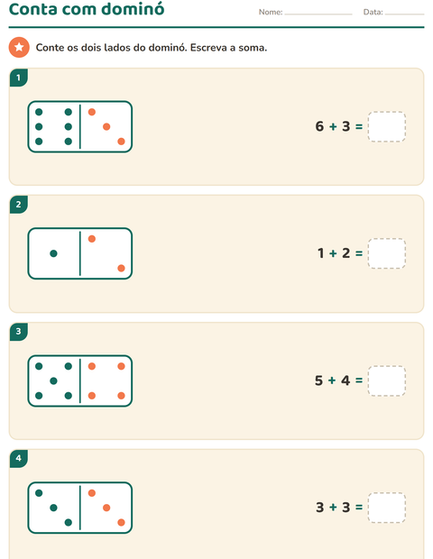 Pré-visualização da ficha de Multiplicação para 1º ano do ensino fundamental