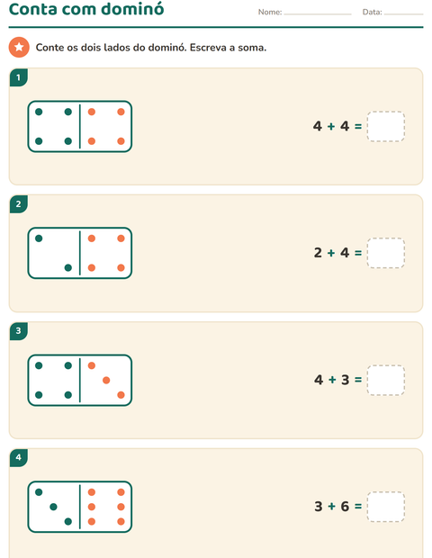 Pré-visualização da ficha de Multiplicação para 1º ano do ensino fundamental