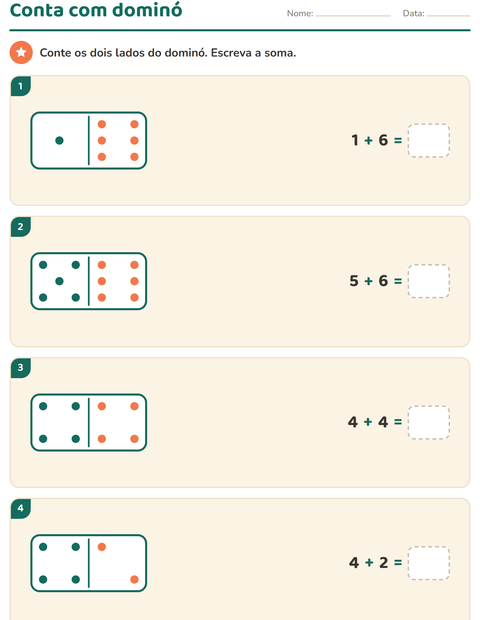 Pré-visualização da ficha de Multiplicação para 1º ano do ensino fundamental