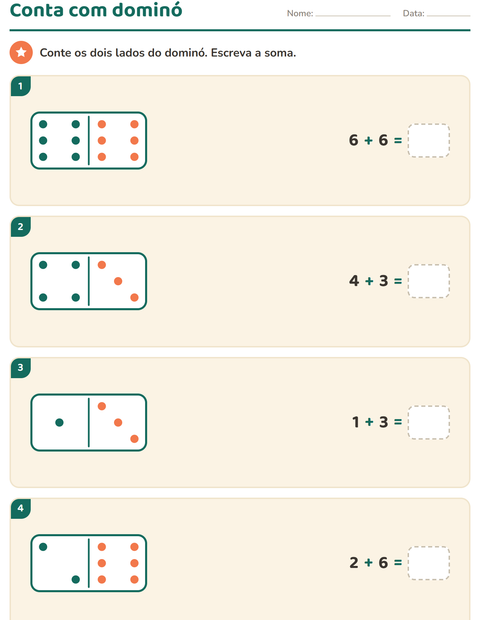 Pré-visualização da ficha de Multiplicação para 1º ano do ensino fundamental