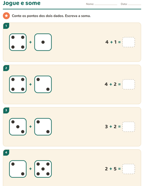 Pré-visualização da ficha de Multiplicação para 1º ano do ensino fundamental