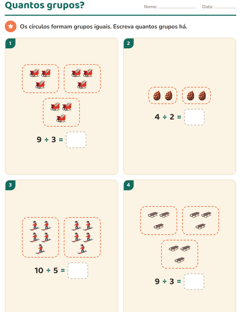Pré-visualização da ficha de Multiplicação com Inverno para 2º ano do ensino fundamental