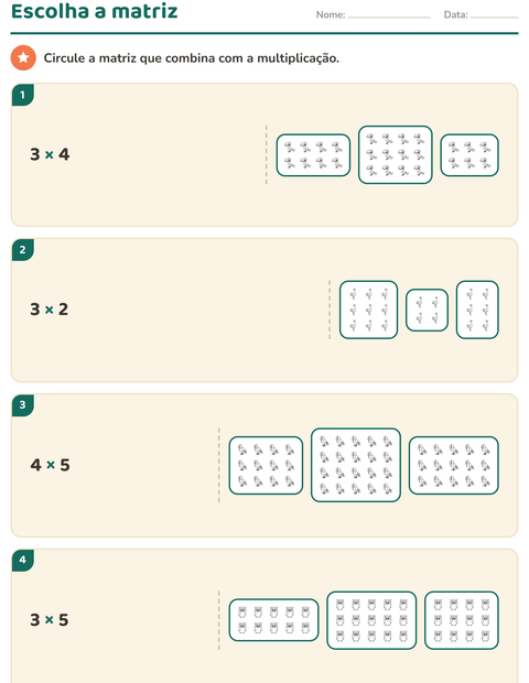 Pré-visualização da ficha de Multiplicação com Pássaros P&B 2 para 2º ano do ensino fundamental