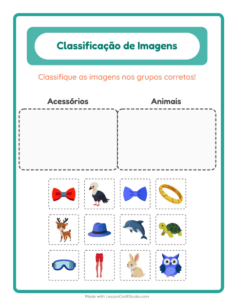 Pré-visualização da ficha de Ordenar Imagens para Educação infantil (pré-escola, 5-7 anos)