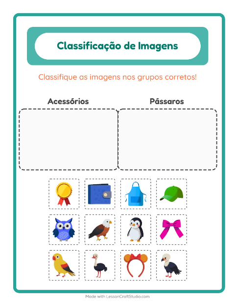 Pré-visualização da ficha de Ordenar Imagens para Educação infantil (pré-escola, 5-7 anos)