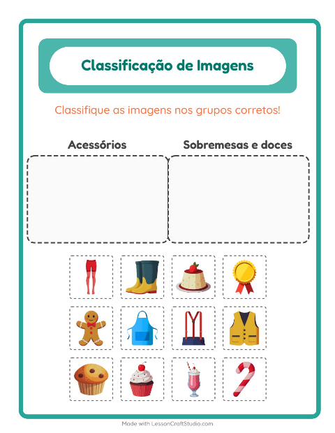 Pré-visualização da ficha de Ordenar Imagens para Educação infantil (pré-escola, 5-7 anos)
