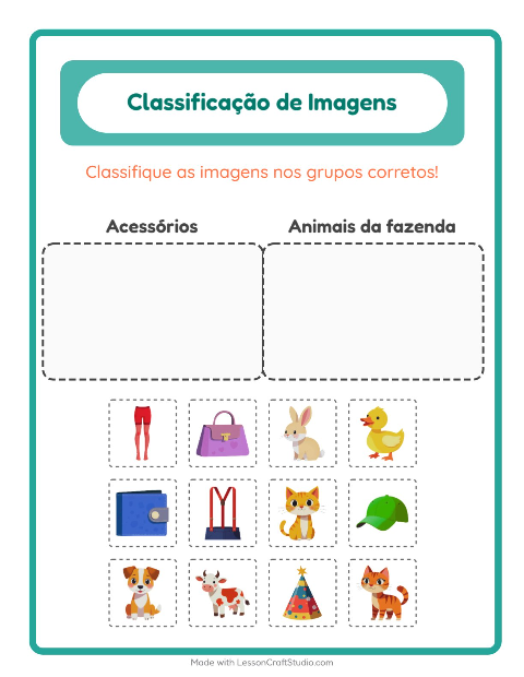 Pré-visualização da ficha de Ordenar Imagens para Educação infantil (pré-escola, 5-7 anos)
