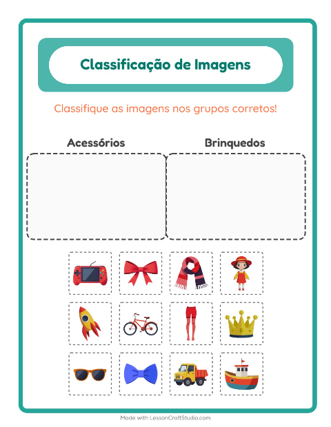 Pré-visualização da ficha de Ordenar Imagens para Educação infantil (pré-escola, 5-7 anos)