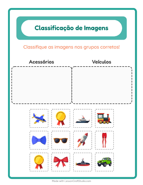 Separe as imagens: Acessórios e Veículos