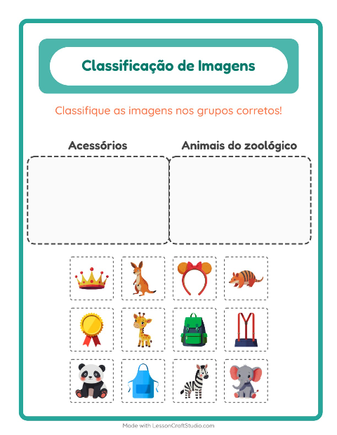 Pré-visualização da ficha de Ordenar Imagens para Educação infantil (pré-escola, 5-7 anos)