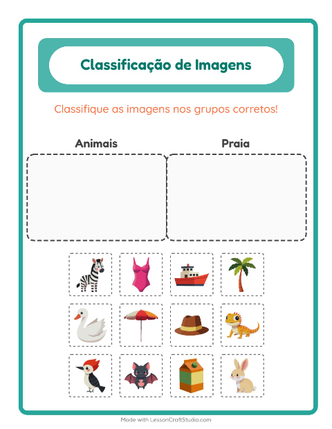 Pré-visualização da ficha de Ordenar Imagens para Educação infantil (pré-escola, 5-7 anos)