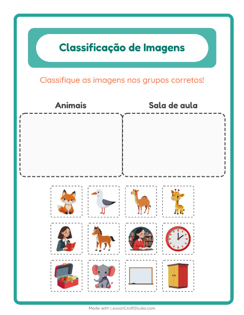 Pré-visualização da ficha de Ordenar Imagens para Educação infantil (pré-escola, 5-7 anos)