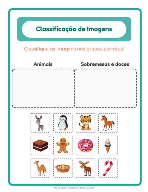 Pré-visualização da ficha de Ordenar Imagens para Educação infantil (pré-escola, 5-7 anos)
