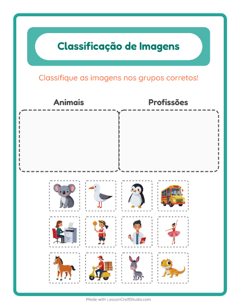 Pré-visualização da ficha de Ordenar Imagens para Educação infantil (pré-escola, 5-7 anos)