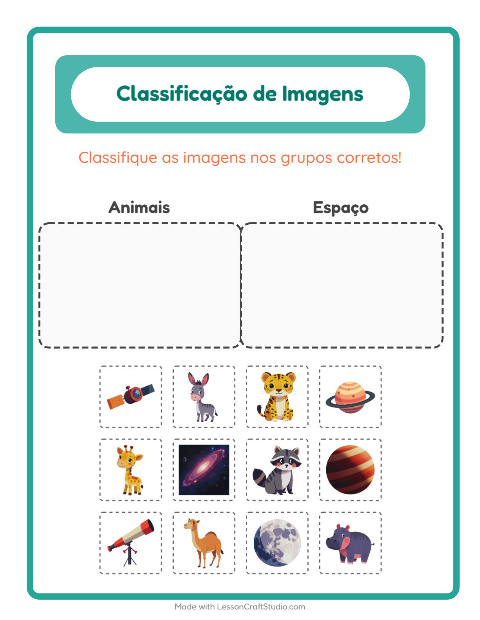 Pré-visualização da ficha de Ordenar Imagens para Educação infantil (pré-escola, 5-7 anos)