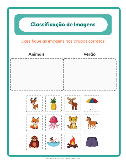 Pré-visualização da ficha de Ordenar Imagens para Educação infantil (pré-escola, 5-7 anos)