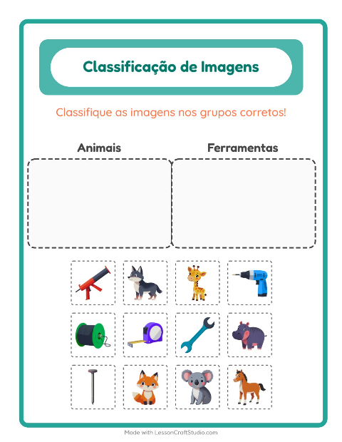 Pré-visualização da ficha de Ordenar Imagens para Educação infantil (pré-escola, 5-7 anos)