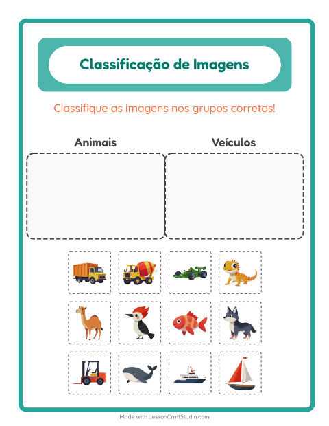 Pré-visualização da ficha de Ordenar Imagens para Educação infantil (pré-escola, 5-7 anos)