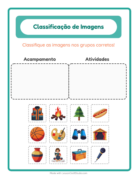 Pré-visualização da ficha de Ordenar Imagens para Educação infantil (pré-escola, 5-7 anos)