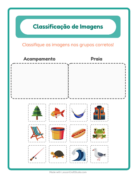 Pré-visualização da ficha de Ordenar Imagens para Educação infantil (pré-escola, 5-7 anos)