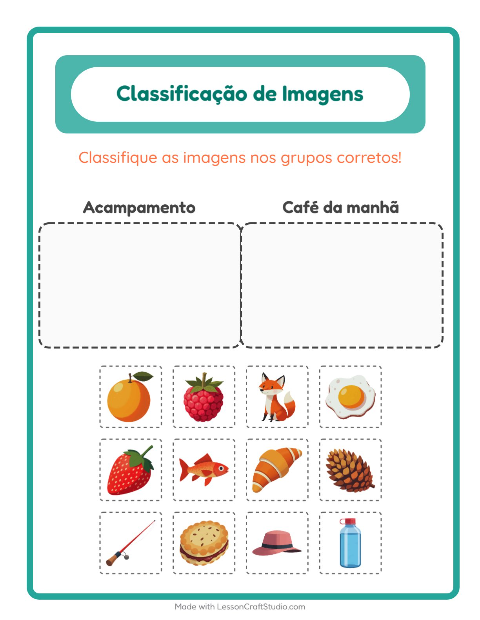 Pré-visualização da ficha de Ordenar Imagens para Educação infantil (pré-escola, 5-7 anos)