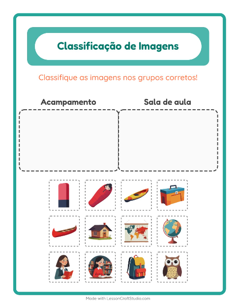 Pré-visualização da ficha de Ordenar Imagens para Educação infantil (pré-escola, 5-7 anos)