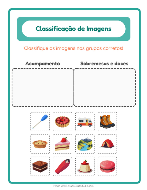 Pré-visualização da ficha de Ordenar Imagens para Educação infantil (pré-escola, 5-7 anos)