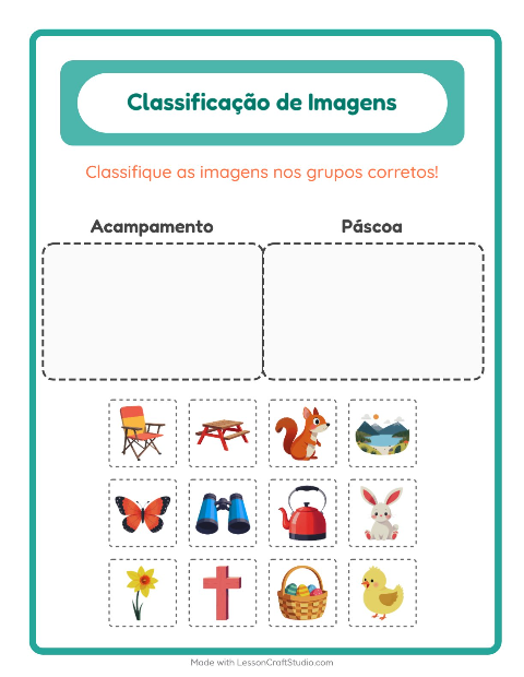 Pré-visualização da ficha de Ordenar Imagens para Educação infantil (pré-escola, 5-7 anos)