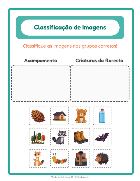 Pré-visualização da ficha de Ordenar Imagens para Educação infantil (pré-escola, 5-7 anos)
