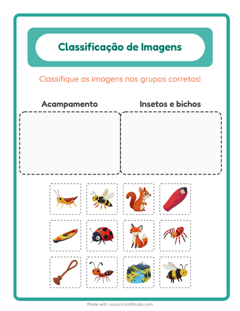 Pré-visualização da ficha de Ordenar Imagens para Educação infantil (pré-escola, 5-7 anos)