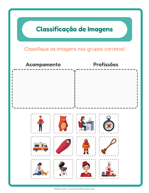 Pré-visualização da ficha de Ordenar Imagens para Educação infantil (pré-escola, 5-7 anos)
