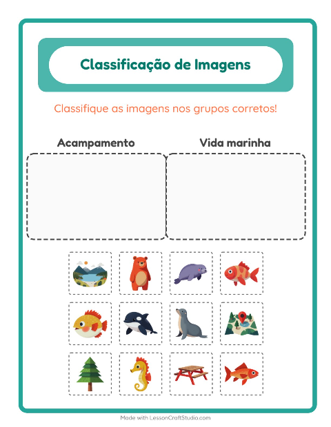 Pré-visualização da ficha de Ordenar Imagens para Educação infantil (pré-escola, 5-7 anos)