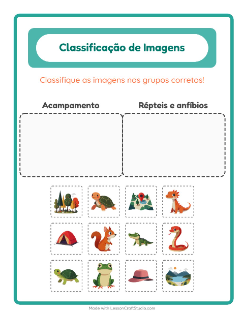 Pré-visualização da ficha de Ordenar Imagens para Educação infantil (pré-escola, 5-7 anos)