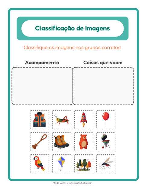 Pré-visualização da ficha de Ordenar Imagens para Educação infantil (pré-escola, 5-7 anos)