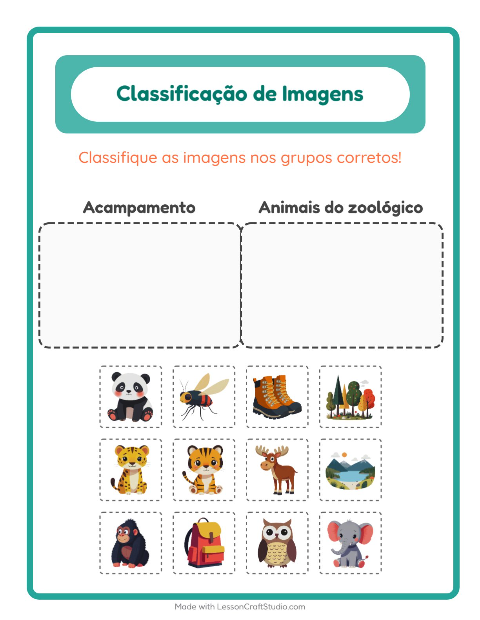 Pré-visualização da ficha de Ordenar Imagens para Educação infantil (pré-escola, 5-7 anos)