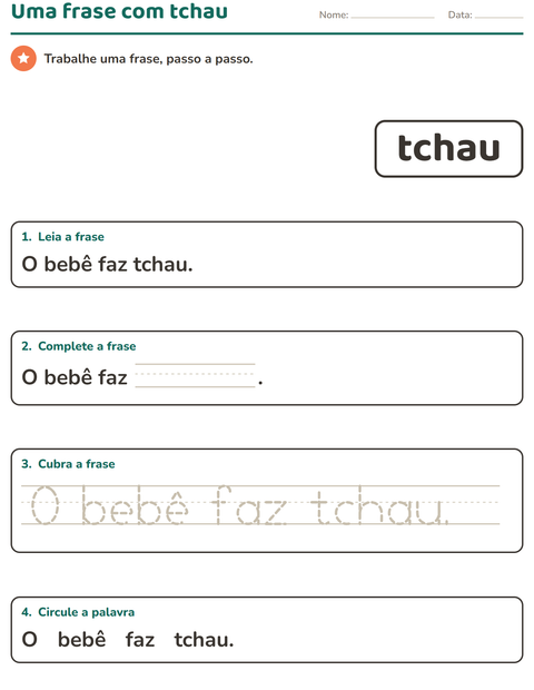 Pré-visualização da ficha de Palavras frequentes para Educação infantil (pré-escola, 5-7 anos)