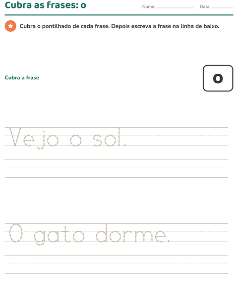 Pré-visualização da ficha de Palavras frequentes para Educação infantil (pré-escola, 5-7 anos)