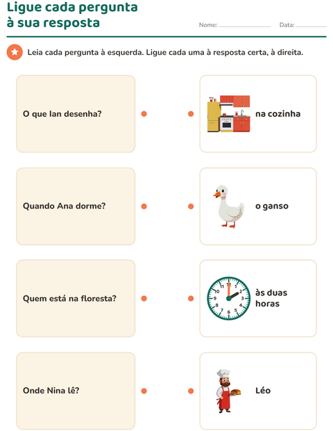 Pré-visualização da ficha de Palavras para perguntar para 1º ano do ensino fundamental