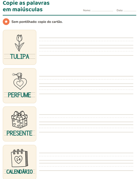 Pré-visualização da ficha de Palavras pontilhadas com Dia dos Namorados PB 2 para Educação infantil (pré-escola, 5-7 anos)