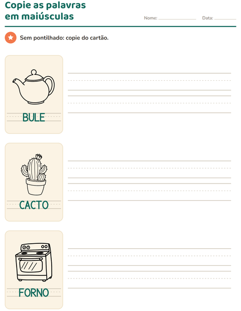 Pré-visualização da ficha de Palavras pontilhadas com Casa PB para Educação infantil (pré-escola, 5-7 anos)