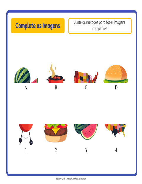 Pré-visualização da ficha de Pareamento De Sombras com 4 de Julho para Educação infantil (pré-escola, 5-7 anos)