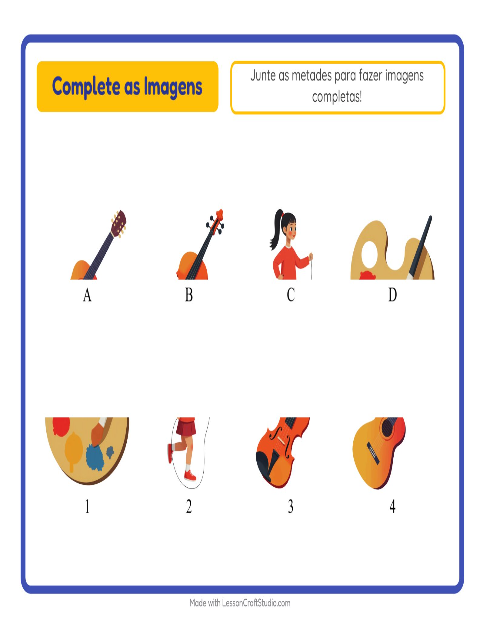 Pré-visualização da ficha de Pareamento De Sombras com Atividades para Educação infantil (pré-escola, 5-7 anos)