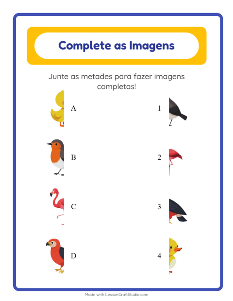 Pré-visualização da ficha de Pareamento De Sombras com Coisas que voam para Educação infantil (pré-escola, 5-7 anos)