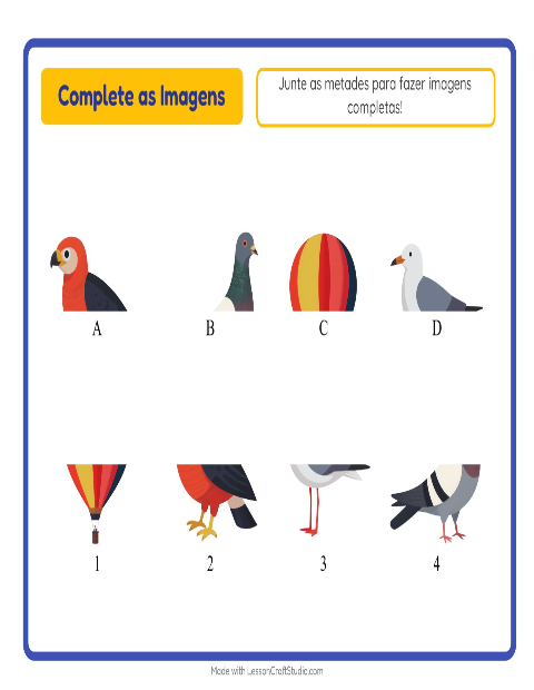 Pré-visualização da ficha de Pareamento De Sombras com Coisas que voam para Educação infantil (pré-escola, 5-7 anos)