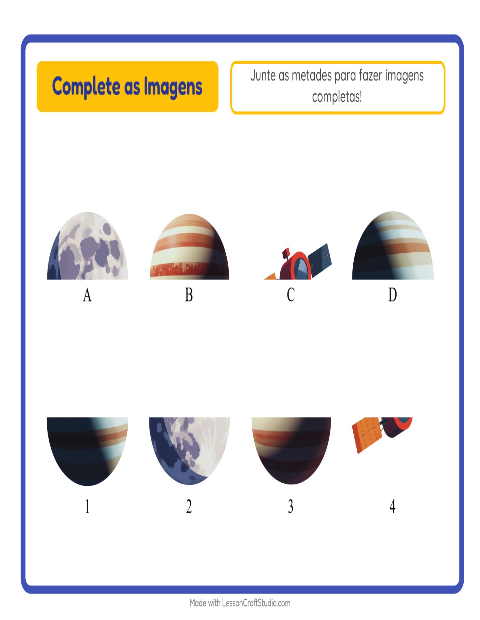 Pré-visualização da ficha de Pareamento De Sombras com Espaço para Educação infantil (pré-escola, 5-7 anos)
