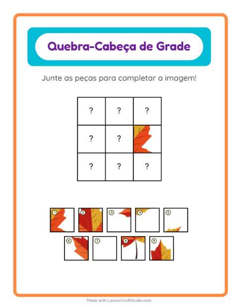 Pré-visualização da ficha de Pareamento Em Grade com Diversos para Educação infantil (pré-escola, 5-7 anos)