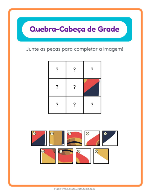 Pré-visualização da ficha de Pareamento Em Grade com Ferramentas para Educação infantil (pré-escola, 5-7 anos)