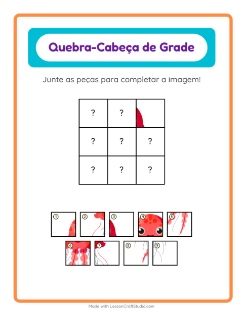 Pré-visualização da ficha de Pareamento Em Grade com Praia para Educação infantil (pré-escola, 5-7 anos)