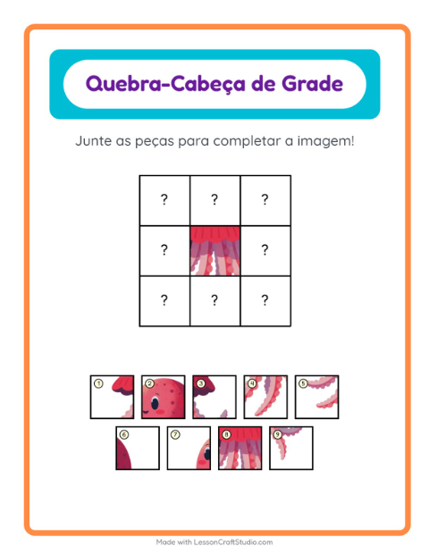 Pré-visualização da ficha de Pareamento Em Grade com Verão para Educação infantil (pré-escola, 5-7 anos)