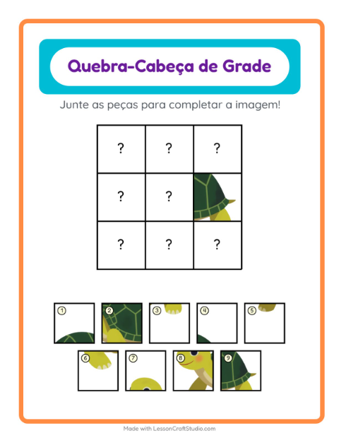 Pré-visualização da ficha de Pareamento Em Grade para Educação infantil (pré-escola, 5-7 anos)
